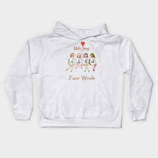 Mah Jong Four Winds Kids Hoodie